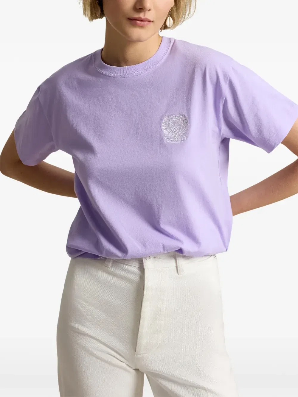 Футболка Wimbledon с вышивкой POLO RALPH LAUREN, фиолетовый — фото 3