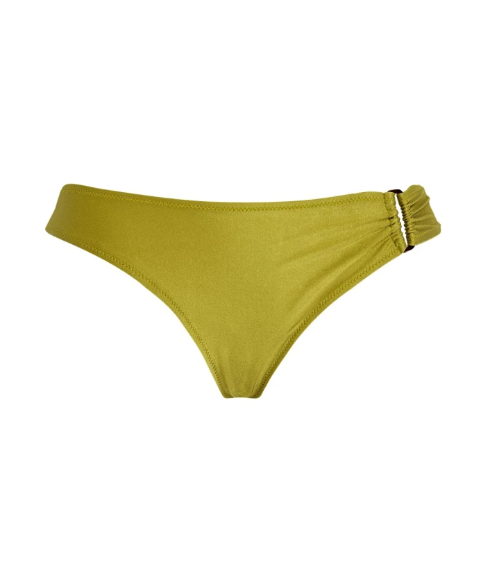 

Бикини-Трусики средней посадки из блестящей эластичной ткани однотонного цвета Vilebrequin, зеленый