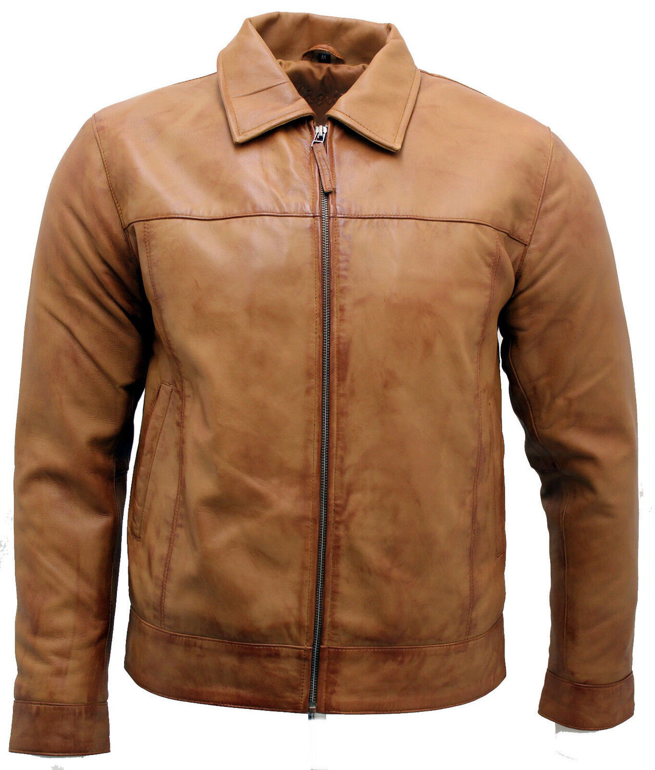 

Байкерская куртка в стиле ретро из кожи наппа Infinity Leather, коричневый