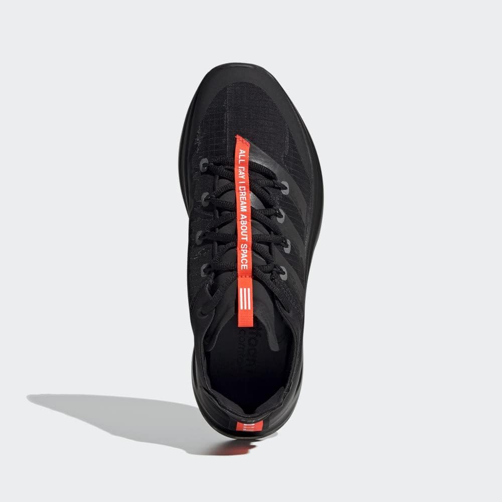 Беговые кроссовки adidas Fluidflash для взрослых, унисекс, черный/красный — фото 4
