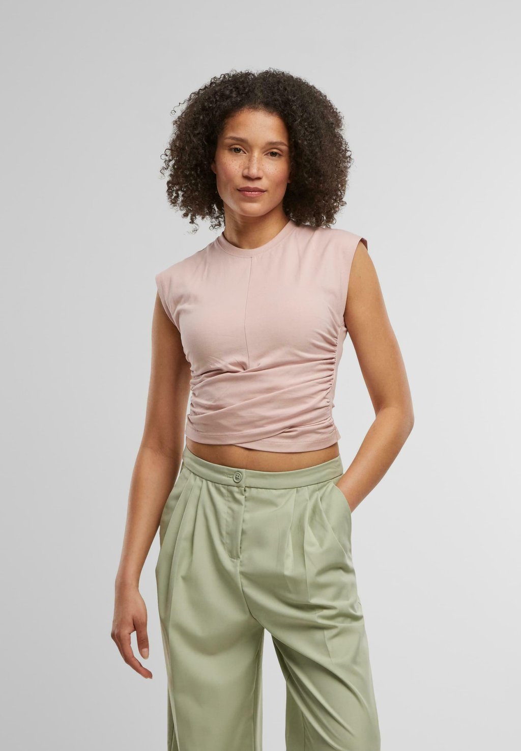

Топ CROPPED WRAPPED Urban Classics, розовый