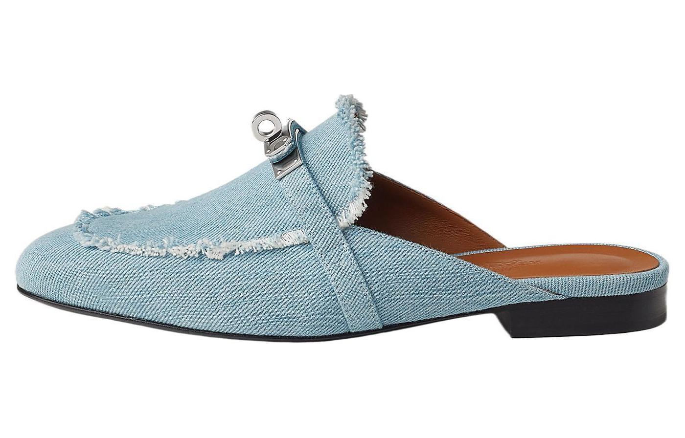 HERMES Женские сандалии Oz Wrap-toe, светло-голубые