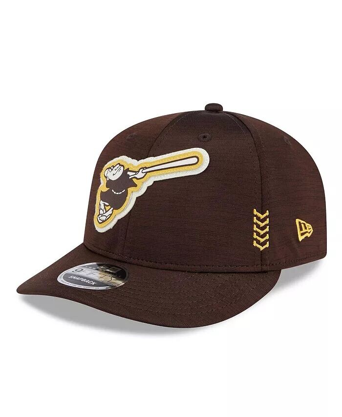 

Мужская коричневая кепка Snapback San Diego Padres 2024 Clubhouse Low Profile 59FIFTY New Era, коричневый