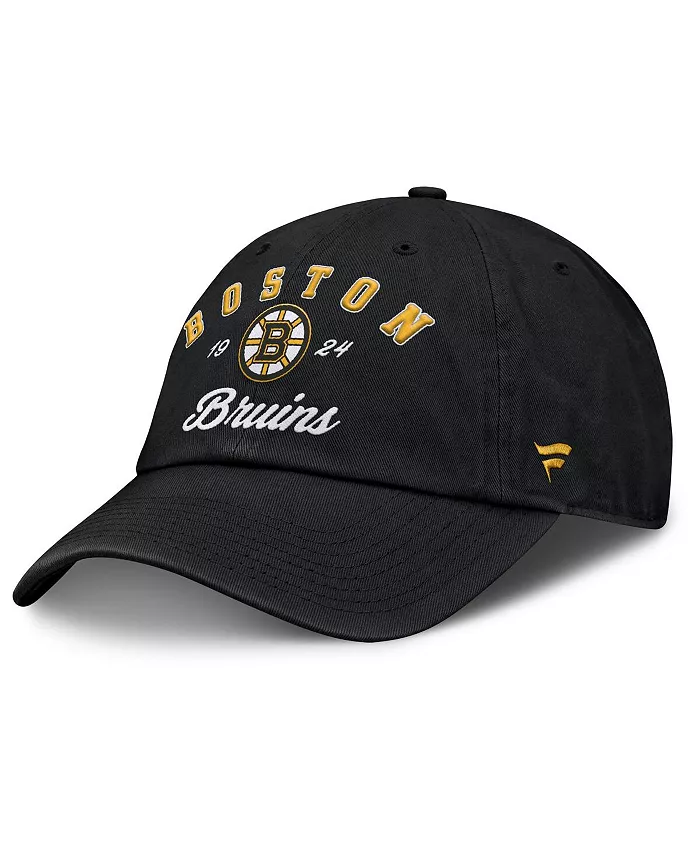 

Женская черная регулируемая бейсболка Boston Bruins Fundamental Dasher Arch Fanatics
