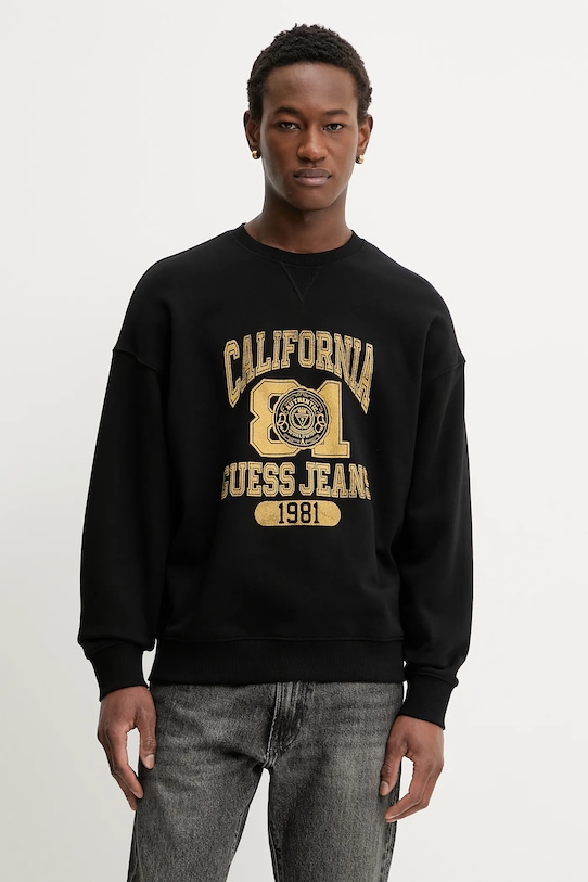 

Хлопковая толстовка Guess Jeans, черный
