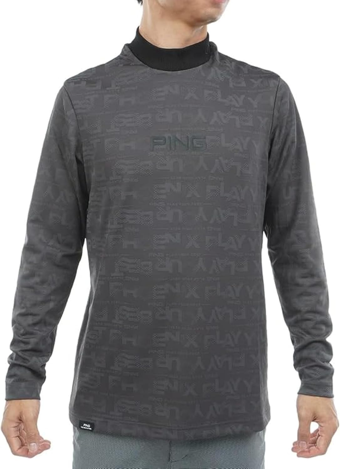 

Мужская рубашка с длинным рукавом и высоким воротником Ping Apparel (с жаккардовым логотипом) / для гольфа / 621-5266900, серый