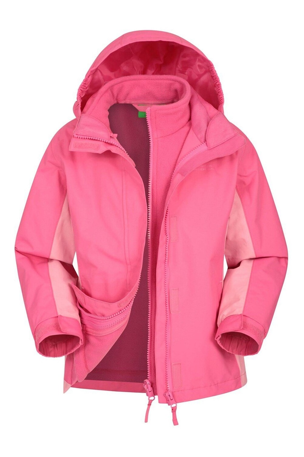 

Водонепроницаемая куртка с молнией 3 в 1 Mountain Warehouse, розовый