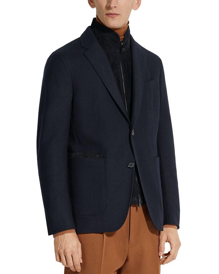 

Куртка Trofeo из шерсти и кашемира Zegna, синий