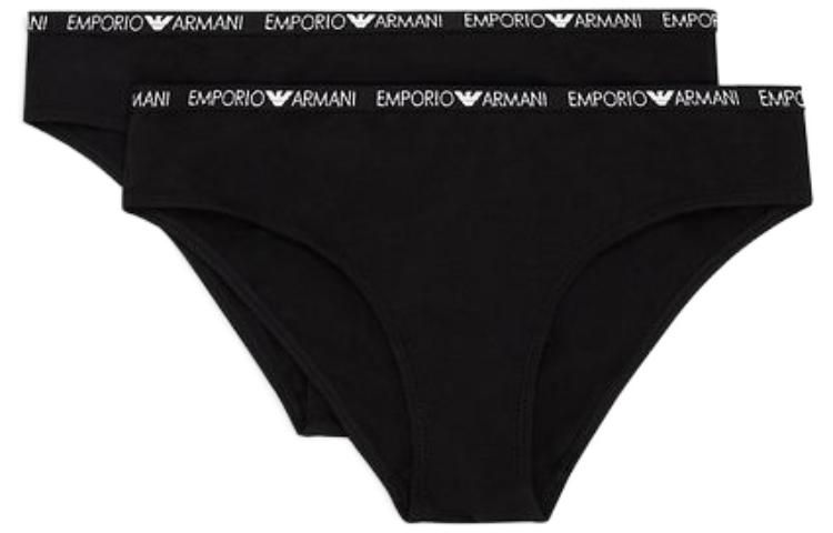 

Двухкомплектные трусы с фирменным логотипом EMPORIO ARMANI, 2 штуки (черный)