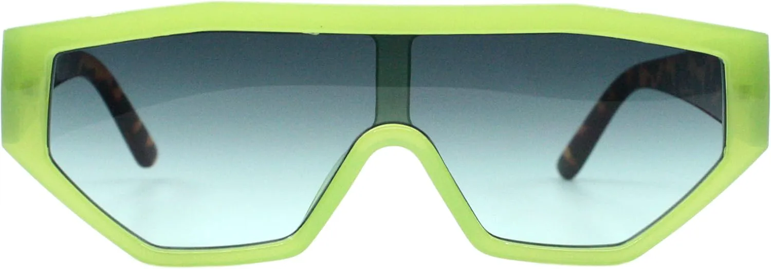 

Солнцезащитные очки PASTL унисекс с геометрическим дизайном, в стиле ретро, ​​модерн, футуристический стиль, защита от УФ-излучения 400, Green Tortoise (Green Smoke)