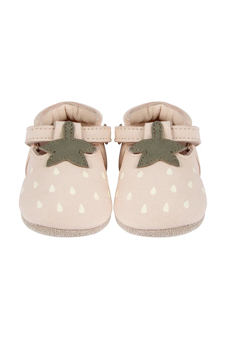 Детские замшевые туфли Nanoe Shoes Strawberry Donsje, бежевый — фото 4