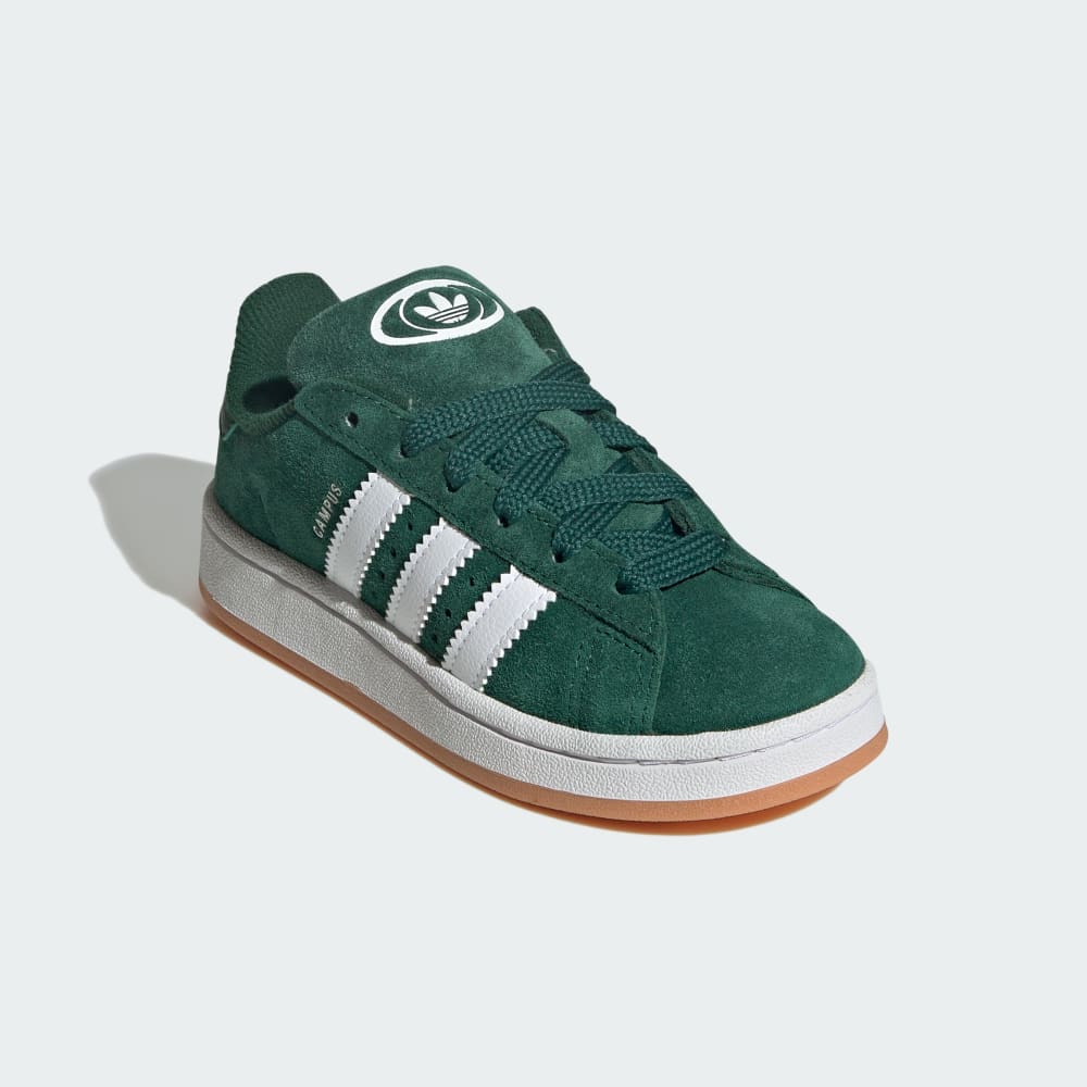 Кроссовки Adidas Campus 00s Elastic Lace Shoes Kids, цвет Dark Green/Cloud White/Gum — фото 4