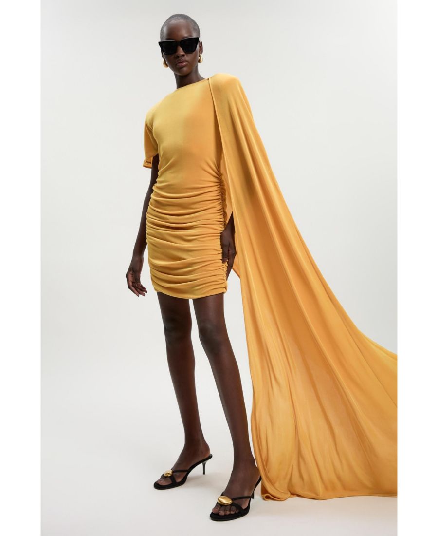 

Женское мини-платье с премиальной отделкой Karen Millen, Ochre