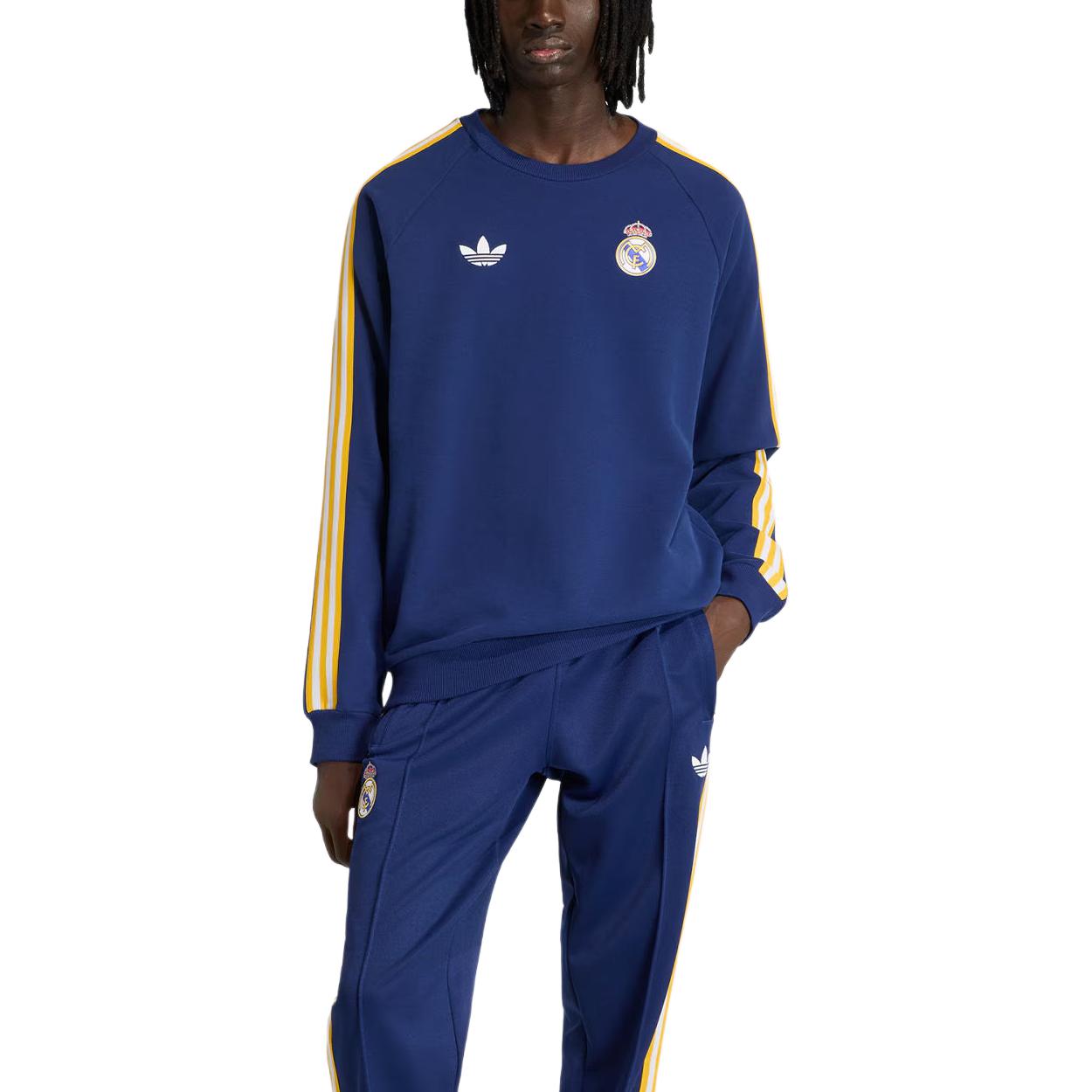 Свитшот Real Madrid CREW SWEAT мужской Adidas Originals, темно-синий — фото 3