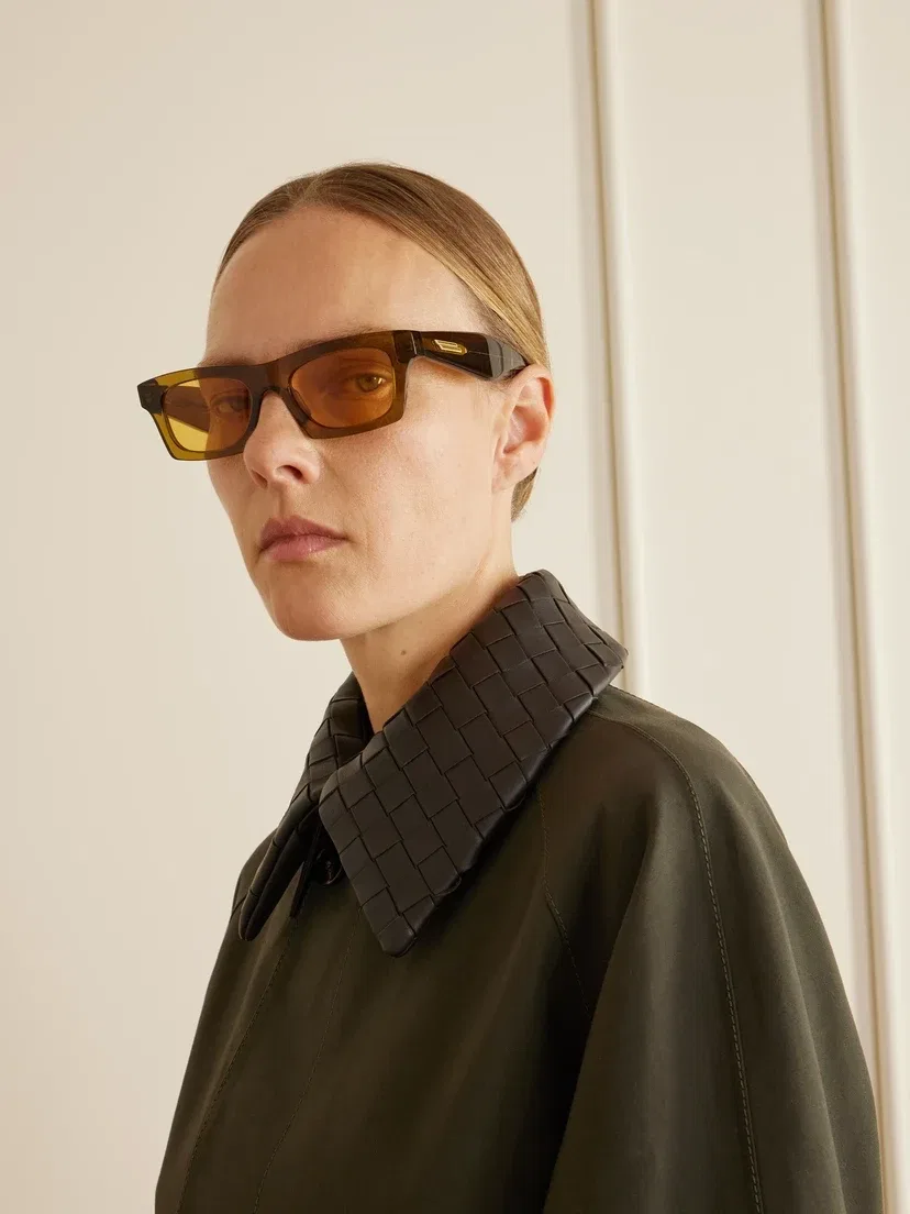 Квадратные солнцезащитные очки из ацетата Ribbon BOTTEGA VENETA EYEWEAR, коричневый — фото 4