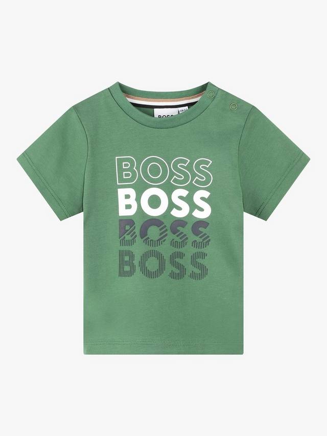 

Футболка с коротким рукавом с логотипом boss baby HUGO BOSS, цвет Green Mid