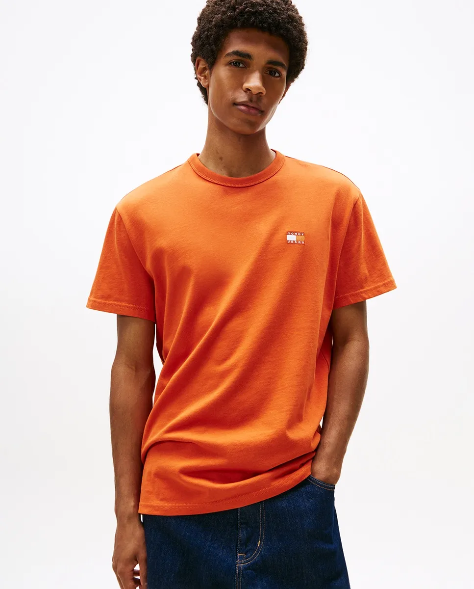 

Футболка мужская стандартного кроя с коротким рукавом Tommy Jeans, оранжевый