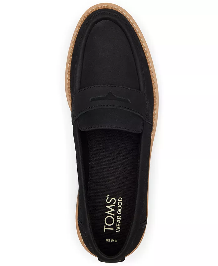 Женские лоферы Cara на массивной подошве TOMS, черный — фото 4