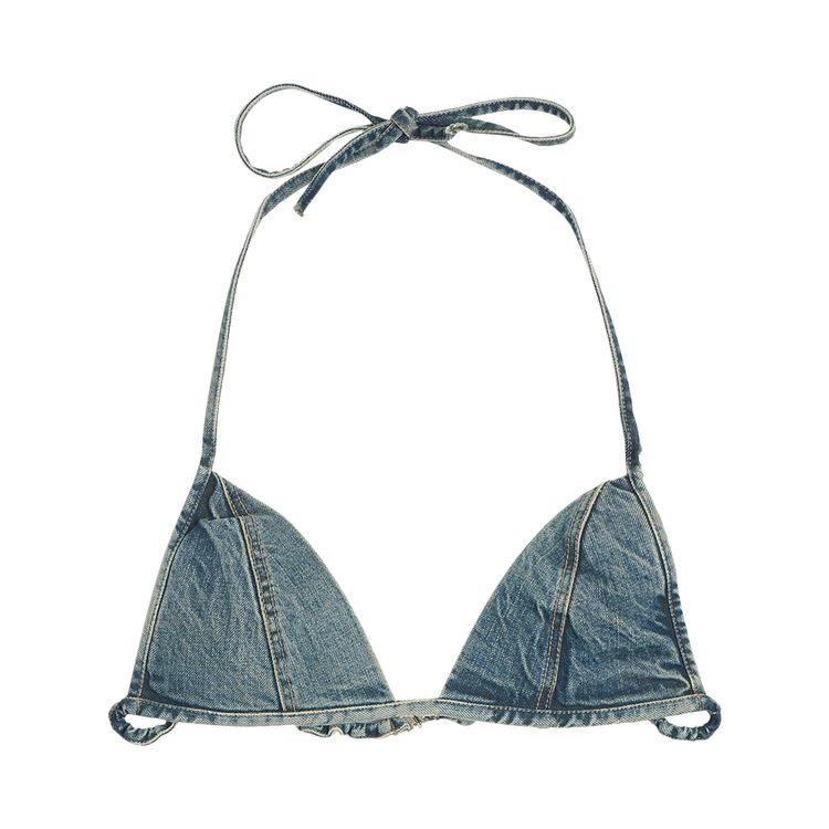 

Топ Rick Owens DRKSHDW Denim Bra Top 'Washed Indigo', синий