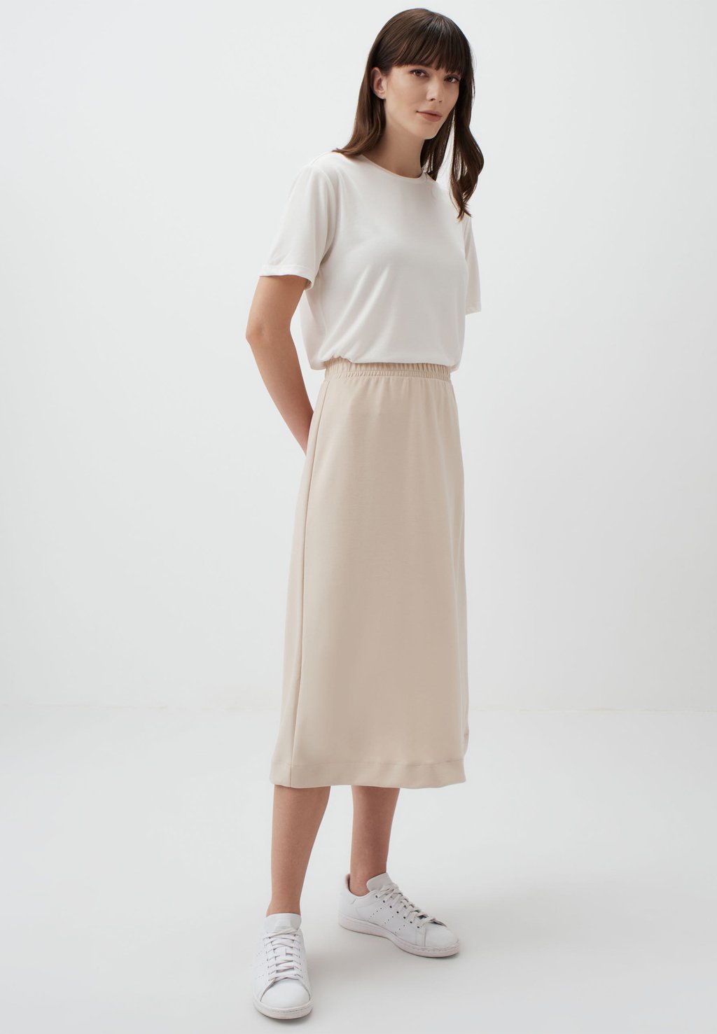 

Юбка А-силуэта BASIC COMFORTABLE MIDI SKIRT Jimmy Key, бежевый