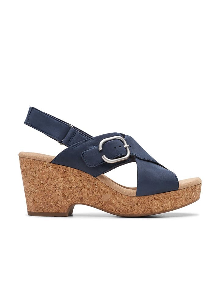 Сандалии на плоской подошве Clarks Leder Sandaletten Giselle Dove, темно-синий