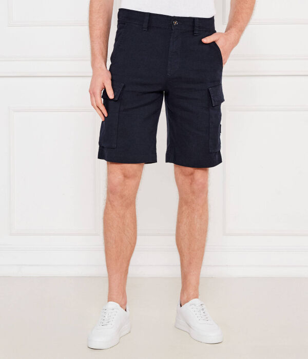 

Льняные шорты sisla-9-cargo Relaxed fit Boss Orange, синий