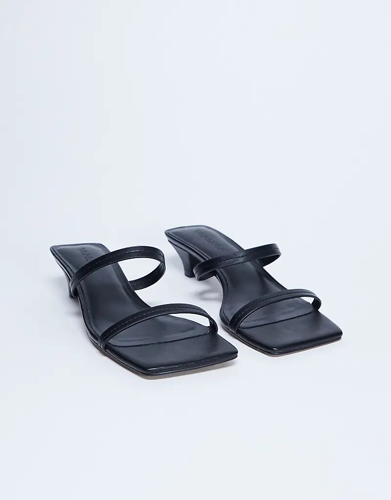 Мюли Topshop Izzy на коническом каблуке черного цвета