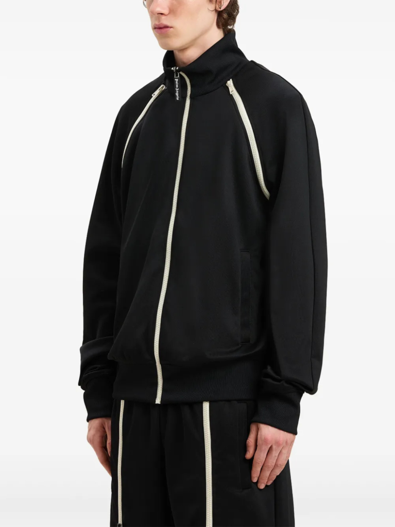 Спортивная куртка с контрастными вставками Palm Angels, черный — фото 4