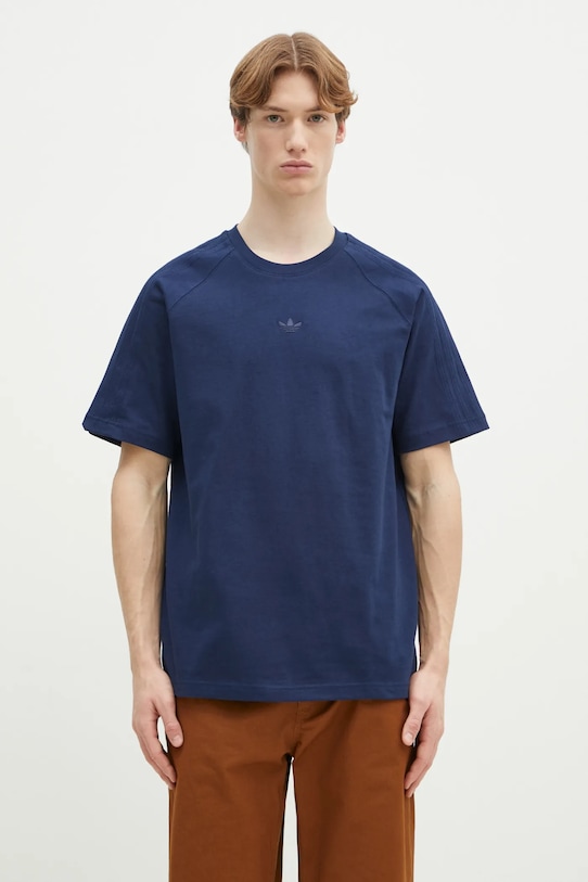 

Хлопковая футболка Essential Adidas Originals, темно-синий