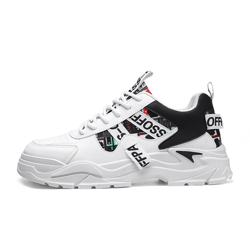 

Мужские повседневные туфли Low top EGCHI, белый/черный