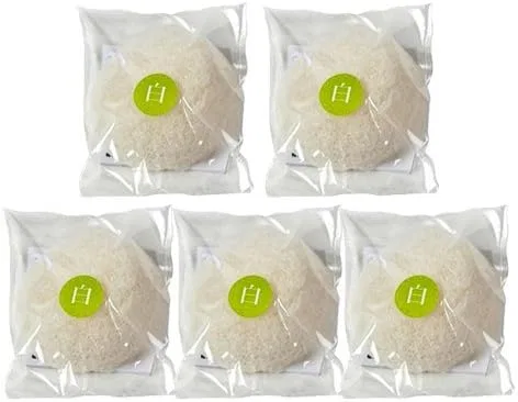 Мочалка для лица Konjac Sponge Komachi, набор 5 шт., белый