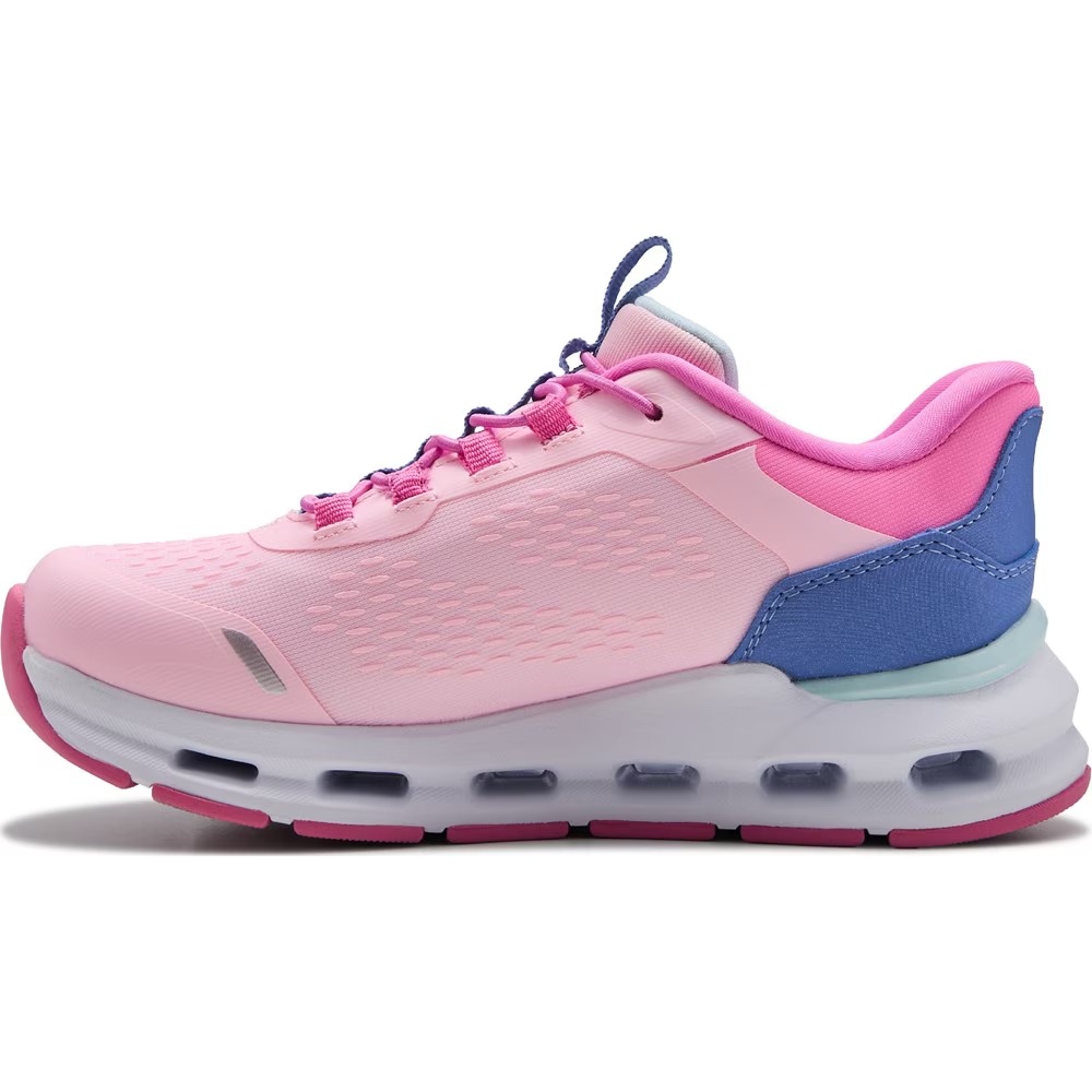 Детские кроссовки с гладким шагом для малышей/подростков Skechers, pink/blue — фото 3
