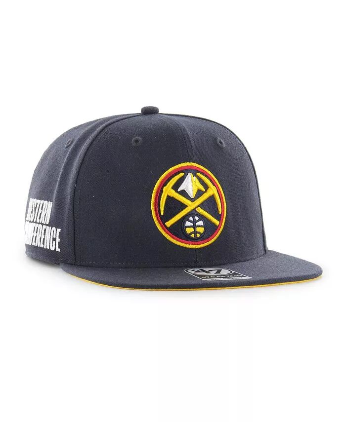 

Мужская темно-синяя бейсболка Denver Nuggets Sure Shot Captain Snapback '47 Brand