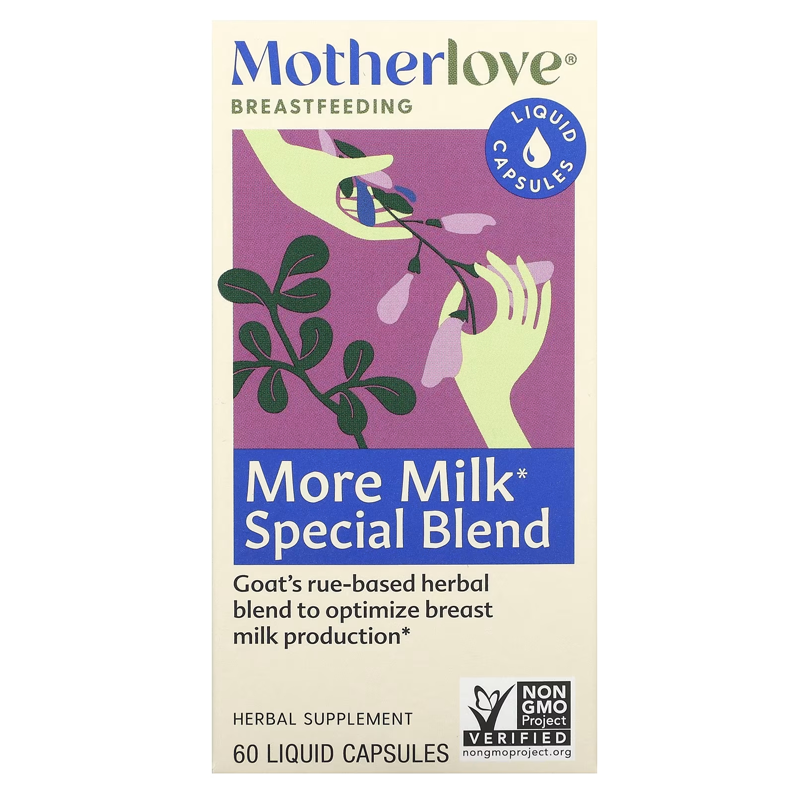 

Специальная смесь Motherlove для грудного вскармливания More Milk, 60 жидких капсул