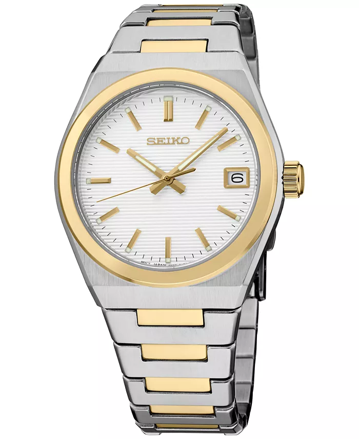 

Женские часы Essentials Two-Tone с браслетом из нержавеющей стали, 34 мм Seiko