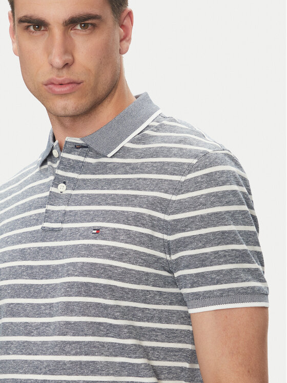 Рубашка поло стандартный крой MW0MW33140 Tommy Hilfiger, синий — фото 4