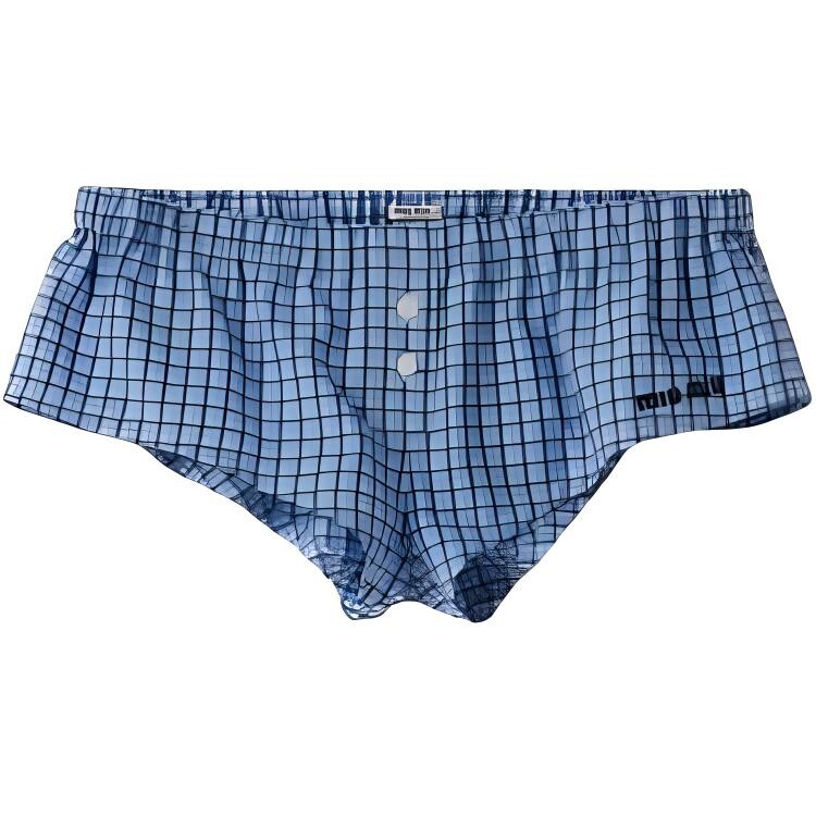 

Повседневные шорты женские синие Miu Miu