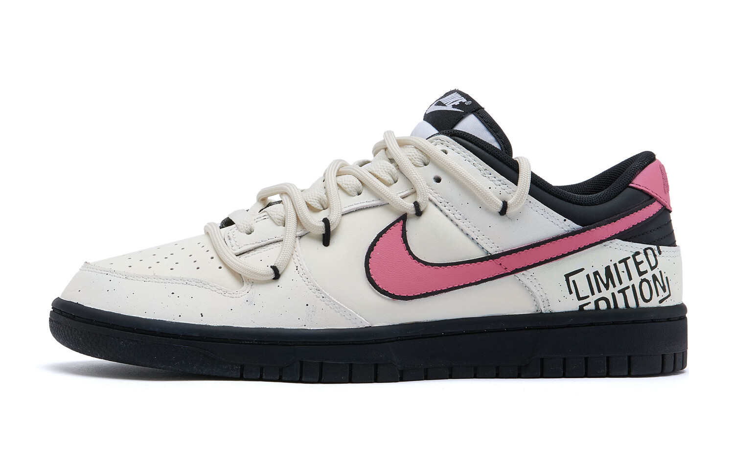 

Кроссовки Nike Dunk Skateboarding Shoes Women's Low-top Pink, белый