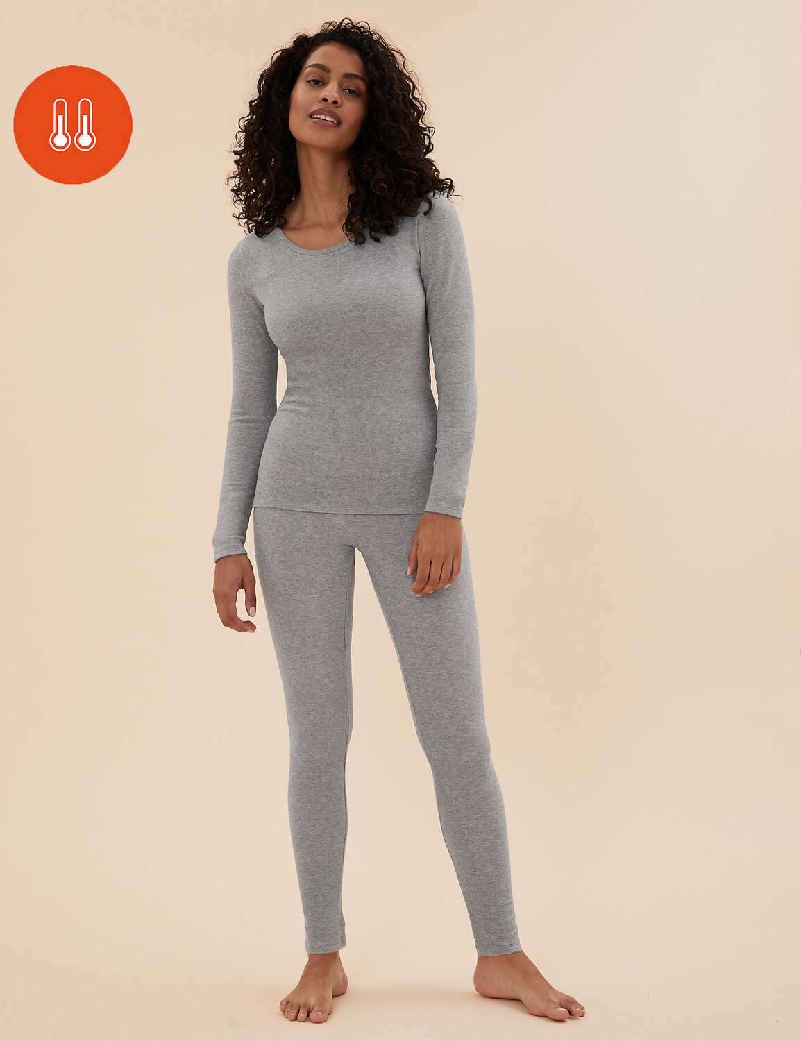 

Флисовые термолеггинсы Heatgen Plus Marks & Spencer, серый микс
