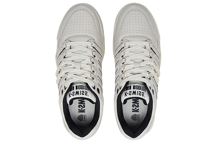 Кроссовки KSWISS Si-18 Skateboarding Shoes Men Low-top Vintage White/pure Black, белый — фото 4