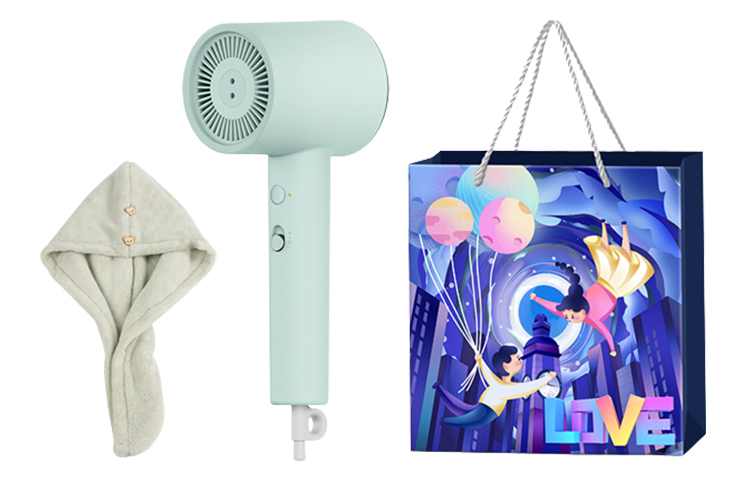 

Фен H301 для волос 1800W с отрицательными ионами H301 Mi, Green Dry hair hat + Tanabata gift bag