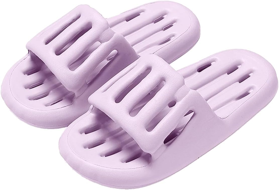 

Женские и мужские шлепанцы для душа oukisam, быстро сохнущие, легкая подошва, нескользящие шлепанцы для ванной, фиолетовый
