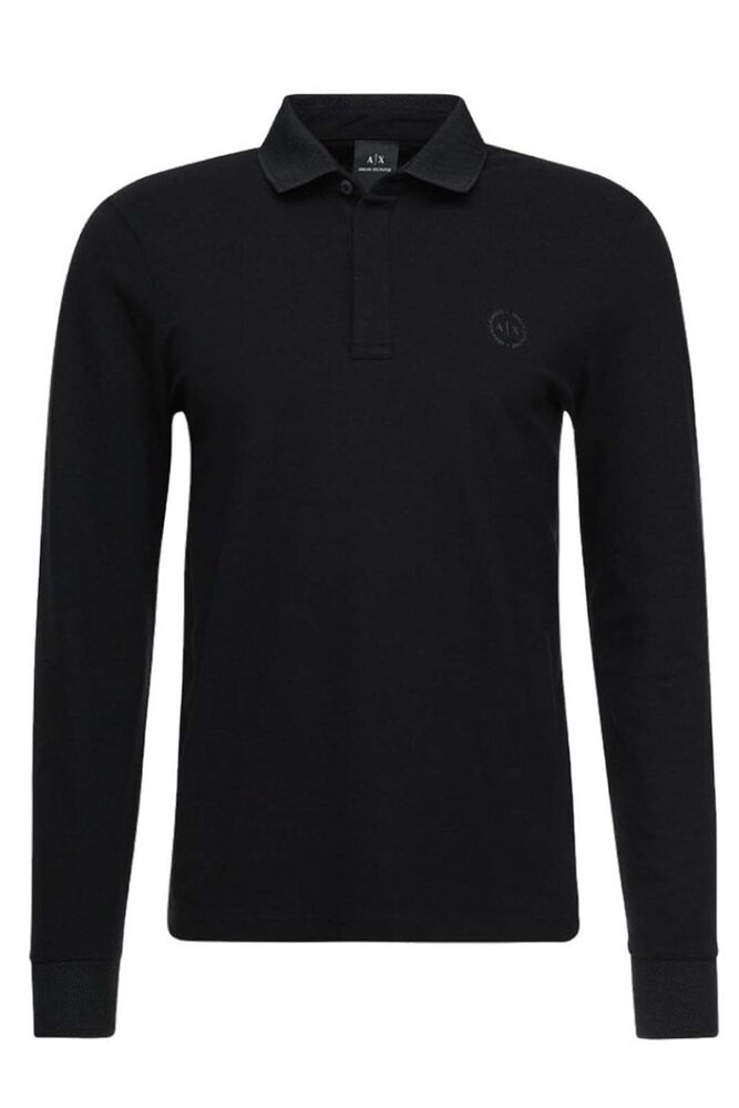 

Поло с длинным рукавом Armani Exchange 8NZF79, черный