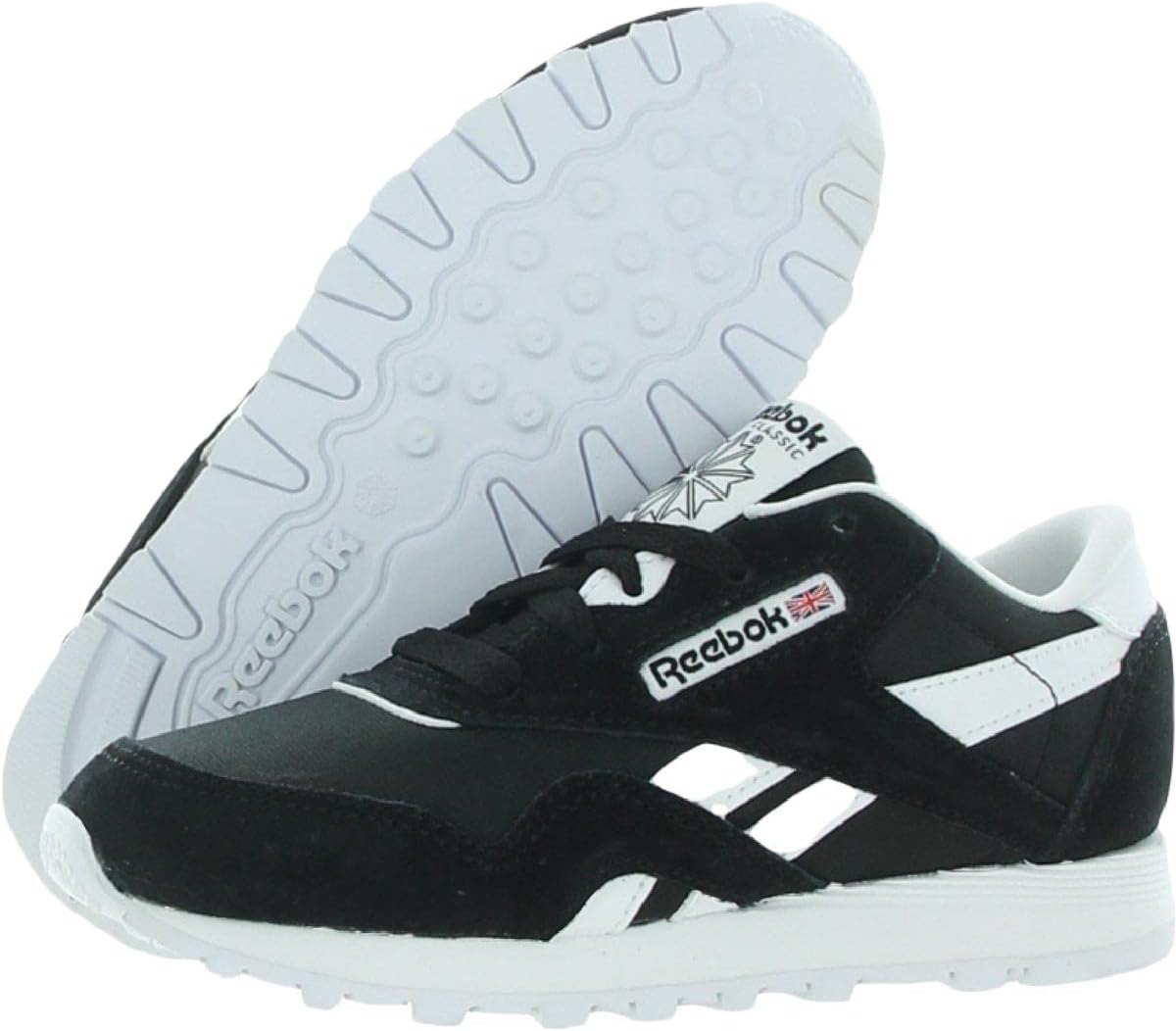 Мужские классические кроссовки Reebok из нейлона, белый/черный — фото 4