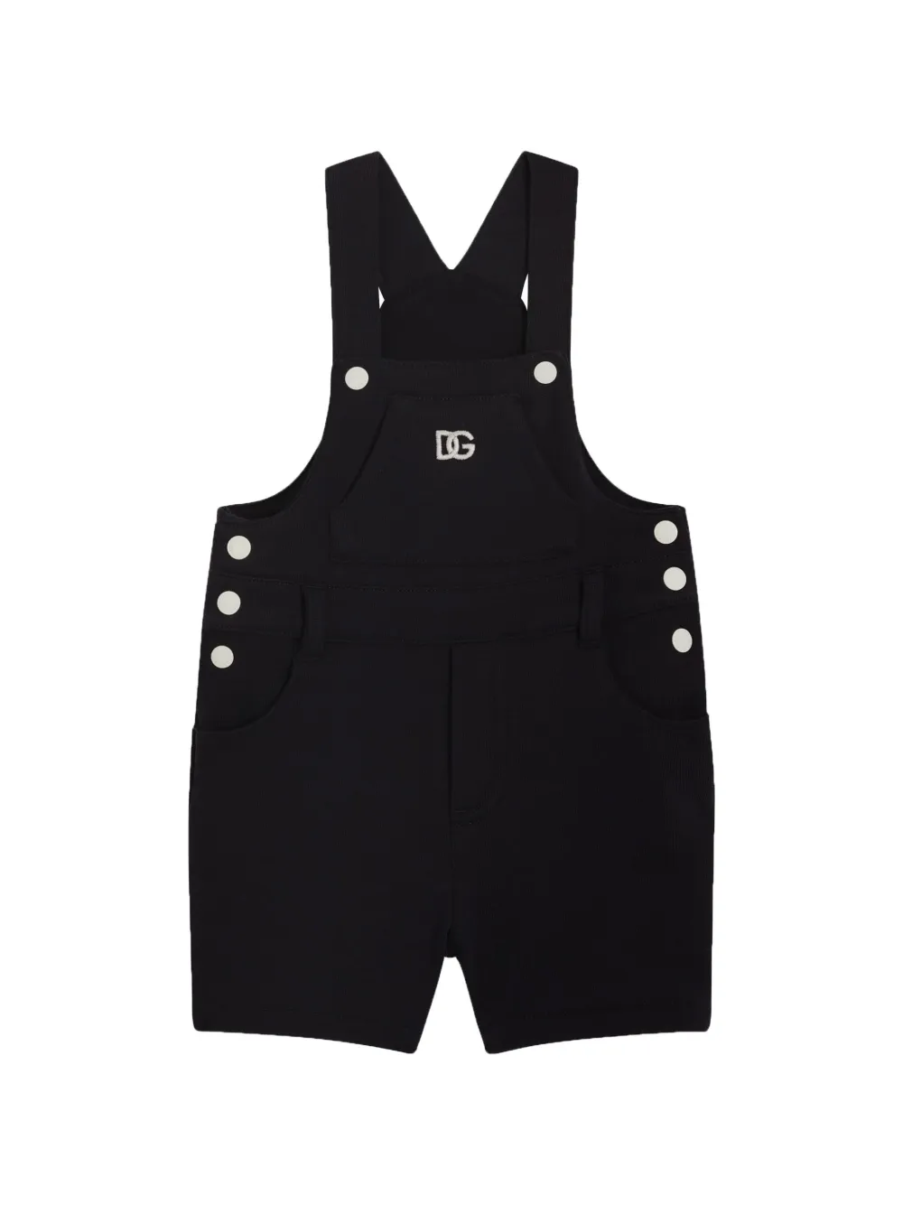 

Комбинезон с вышитым логотипом Dolce & Gabbana Kids, черный