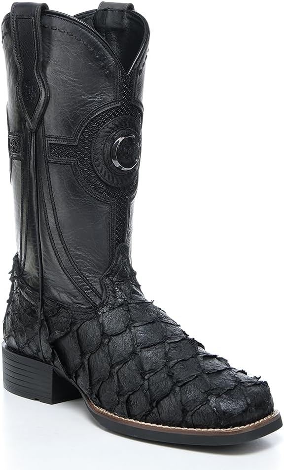 

Мужские сапоги Cuadra Rodeo из экзотической кожи пиараку, черные Franco Cuadra