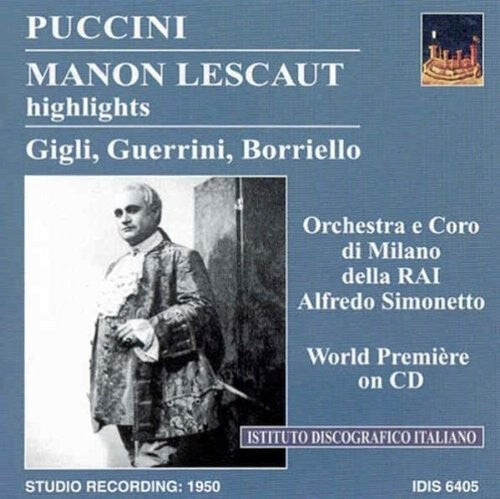 

CD диск Puccini / Borriello / Gigli / Guerrini: Manon Lescaut