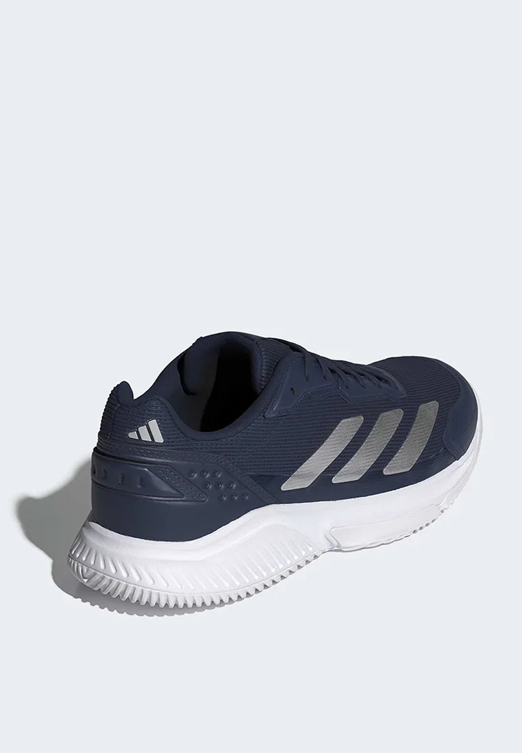 Кроссовки для падел, мужские, Courtquick Adidas, белый/темно-синий — фото 3