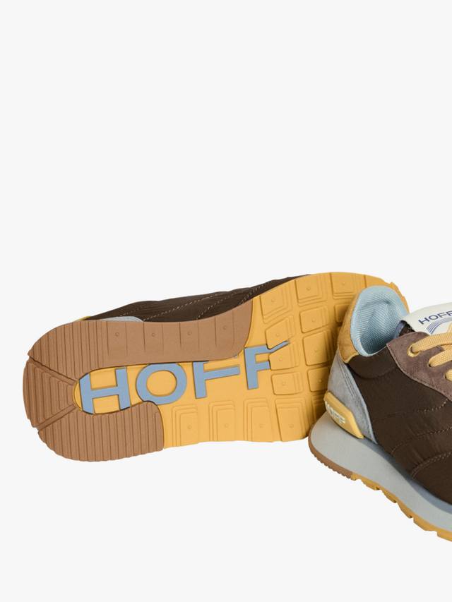 Кроссовки Track & Field из кожи с текстильными вставками на шнуровке HOFF, Brown/Multi — фото 4