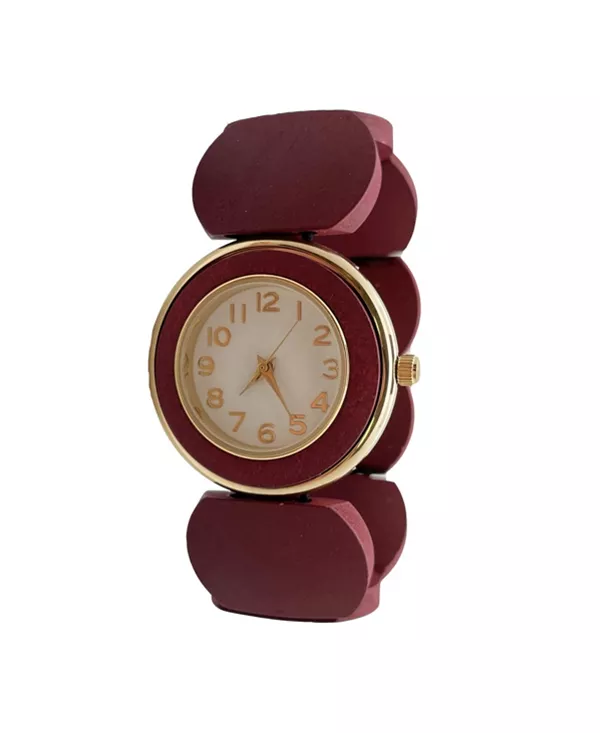 

Бордовые эластичные деревянные часы Olivia Pratt, burgundy